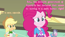 Size: 1280x727 | Tagged: safe, applejack, pinkie pie, equestria girls, g4, cards against equestria girls