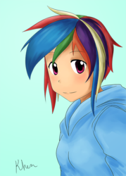 Size: 625x875 | Tagged: safe, artist:kprovido, rainbow dash, human, g4, female, humanized, solo