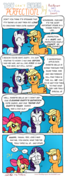 Size: 1443x3935 | Tagged: safe, artist:redapropos, apple bloom, applejack, rarity, g4, comic, exploitation