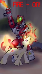 Size: 1613x2800 | Tagged: safe, twilight sparkle, rapidash, g4, fire, fourze, fourze-stallion, kamen rider, kamen rider fourze