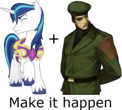 Size: 500x450 | Tagged: safe, shining armor, human, g4, exploitable meme, heidern, king of fighters, make it happen, meme, snk