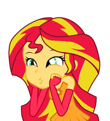 Size: 680x750 | Tagged: safe, artist:hannah-joy64, sunset shimmer, equestria girls, g4, cute, dashface, fall formal outfits, female, simple background, so awesome, solo, vector, white background