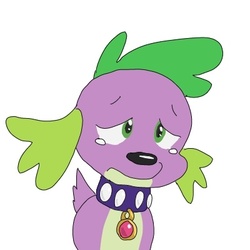 Size: 400x400 | Tagged: safe, artist:kushina13, spike, dog, equestria girls, g4, male, solo, spike the dog, teary eyes