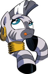 Size: 2102x3271 | Tagged: safe, idw, zecora, zebra, g4, female, simple background, solo, thinking, transparent background, vector