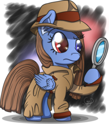 Size: 838x953 | Tagged: safe, artist:gray--day, oc, oc only, pegasus, pony, clothes, hat, heterochromia, solo