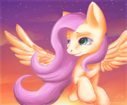 Size: 1252x1039 | Tagged: safe, artist:bluefirewings, fluttershy, g4, female, flying, solo