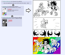 Size: 1134x956 | Tagged: safe, apple bloom, fluttershy, pinkie pie, rainbow dash, rarity, twilight sparkle, g4, 4chan, 4chan screencap, comic, lobo