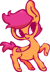 Size: 556x798 | Tagged: safe, artist:emberwisp, scootaloo, pegasus, pony, g4, female, filly, foal, simple background, solo, transparent background