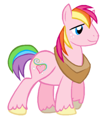 Size: 511x582 | Tagged: safe, artist:durpy, color edit, big macintosh, rarity (g3), g3, g4, elusive, g3 to g4, generation leap, rule 63, solo