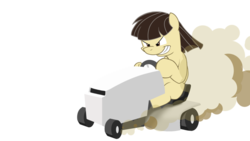 Size: 900x506 | Tagged: safe, artist:afancorp, wild fire, pegasus, pony, g4, female, lawn mower, mare, simple background, solo, transparent background