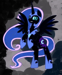 Size: 500x604 | Tagged: safe, artist:hollyhooves, nightmare moon, g4, female, solo