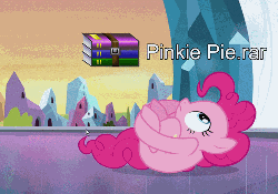 Size: 500x350 | Tagged: safe, edit, edited screencap, screencap, pinkie pie, twilight sparkle, alicorn, earth pony, pony, equestria girls, g4, my little pony equestria girls, animated, curled up, female, frown, funny as hell, i can't believe it's not superedit, mare, microsoft, microsoft windows, pun, rar, twilight sparkle (alicorn), wat, wide eyes, windows 98, winrar