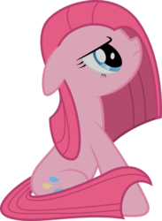 Size: 3299x4501 | Tagged: safe, artist:atmospark, artist:ecmonkey, pinkie pie, g4, female, pinkamena diane pie, simple background, sitting, solo, transparent background, vector