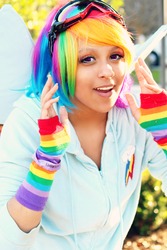 Size: 2212x3318 | Tagged: safe, artist:awesome-vivi, rainbow dash, human, g4, cosplay, irl, irl human, photo, solo