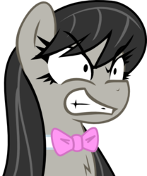Size: 481x579 | Tagged: safe, artist:haetran, artist:reiduran, octavia melody, earth pony, pony, g4, angry, female, reaction image, simple background, solo, transparent background, vector