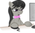 Size: 1073x1032 | Tagged: safe, artist:haetran, artist:reiduran, octavia melody, earth pony, pony, g4, bowtie, chest fluff, computer, female, hoof hold, mousepad, octavia is not amused, reaction image, simple background, solo, transparent background, unamused, vector