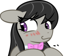 Size: 563x500 | Tagged: safe, artist:reiduran, octavia melody, earth pony, pony, g4, blushing, female, reaction image, simple background, solo, transparent background, vector