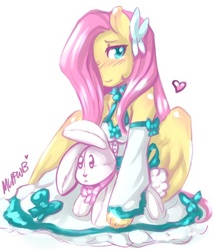 Size: 492x574 | Tagged: safe, artist:mlpfwb, fluttershy, anthro, g4, ambiguous facial structure, clothes, dress