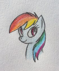 Size: 1660x1987 | Tagged: safe, artist:mashaheart, rainbow dash, g4, female, solo, traditional art