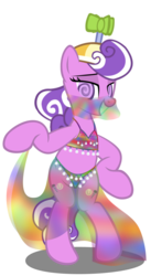Size: 1092x1995 | Tagged: safe, artist:mlp-scribbles, screwball, pony, g4, belly dancer, bipedal, clothes, female, hat, midriff, panties, propeller hat, show accurate, simple background, solo, swirly eyes, thong, transparent background, underwear, vector, veil