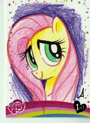 Size: 1280x1758 | Tagged: safe, artist:amy mebberson, fluttershy, g4, artist card, female, solo, traditional art