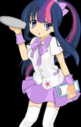 Size: 714x1118 | Tagged: safe, artist:xered, twilight sparkle, human, g4, anime, female, humanized, solo