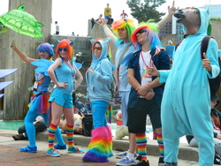 Size: 1280x960 | Tagged: safe, rainbow dash, human, g4, cosplay, irl, irl human, otakon, photo