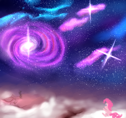 Size: 1600x1500 | Tagged: safe, artist:ashesdarkpony, pinkie pie, g4, female, solo, the cosmos