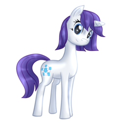 Size: 1285x1348 | Tagged: safe, artist:etiluos, rarity, fanfic:a minor variation, g4, alternate cutie mark, alternate hairstyle, female, solo