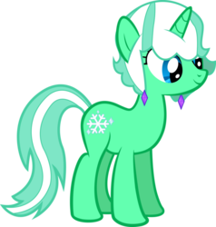 Size: 872x917 | Tagged: safe, artist:fureox, artist:jerryakira79, oc, oc only, oc:icey mint, pony, unicorn, female, mare, solo, vector