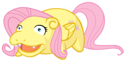 Size: 1600x800 | Tagged: safe, artist:synch-anon, artist:twiforce, fluttershy, hybrid, pegasus, pony, slowpoke (pokémon), g4, female, pokémon, simple background, solo, transparent background