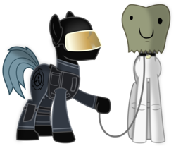 Size: 10400x8600 | Tagged: safe, artist:radiationalpha, oc, oc only, absurd resolution, armor, collar, crossover, equestrian foundation, faint discharge, kinky, leash, ponified, scp, scp-096, simple background, transparent background, tumblr, vector, wat