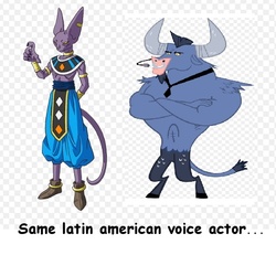 Size: 513x474 | Tagged: safe, iron will, g4, beerus, dragon ball, dragon ball z, exploitable meme, josé luis orozco, meme, same voice actor