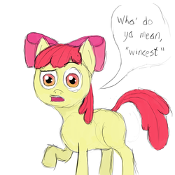 Size: 1024x1024 | Tagged: safe, artist:jaca, apple bloom, earth pony, pony, g4, female, incest, solo