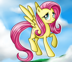 Size: 3000x2571 | Tagged: safe, artist:vird-gi, fluttershy, g4, cloud, cloudy, female, solo