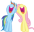 Size: 7514x7095 | Tagged: safe, artist:quanno3, fluttershy, rainbow dash, g4, may the best pet win, my little pony: friendship is magic, season 2, absurd resolution, cute, dashabetes, duo, female, nose in the air, shyabetes, simple background, singing, transparent background, vector, volumetric mouth