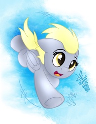 Size: 920x1180 | Tagged: safe, artist:joakaha, derpy hooves, pegasus, pony, g4, female, mare, solo, underp