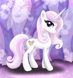 Size: 1180x1250 | Tagged: safe, artist:joakaha, fleur-de-lis, pony, g4, concave belly, female, looking at you, mare, slender, solo, thin