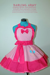 Size: 730x1095 | Tagged: safe, artist:darlingarmy, pinkie pie, g4, apron, clothes, cosplay, cutie mark, irl, photo