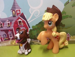 Size: 3264x2448 | Tagged: safe, artist:balthazar147, applejack, winona, g4, customized toy, female, irl, photo, toy