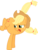 Size: 737x959 | Tagged: safe, artist:mighty355, applejack, g4, bucking, female, simple background, solo, tongue out, transparent background, vector