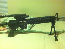 Size: 2592x1936 | Tagged: safe, pinkie pie, g4, ar-15, customized toy, cutie mark, gun, gunified, irl, my little arsenal, photo, rifle
