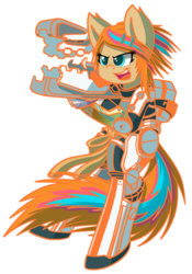 Size: 1280x1826 | Tagged: safe, artist:scramjet747, semi-anthro, arm hooves, ponified, sanctum 2, simple background, solo, sweet autumn, transparent, transparent background