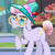 Size: 550x550 | Tagged: safe, screencap, amethyst maresbury, crystal pony, pony, g4, the crystal empire, apple, balloon, female, grin, hat, holding, raised hoof, smiling, solo, tail wrap