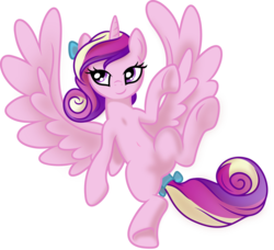 Size: 8786x8000 | Tagged: safe, artist:kp-shadowsquirrel, artist:theponymuseum, princess cadance, alicorn, pony, g4, absurd resolution, butt, featureless crotch, female, mare, plot, simple background, solo, transparent background, vector