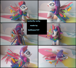 Size: 1284x1154 | Tagged: safe, artist:balthazar147, rarity, g4, sonic rainboom (episode), blind bag, customized toy, female, glimmer wings, irl, photo, toy