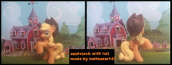 Size: 1580x598 | Tagged: safe, artist:balthazar147, applejack, g4, customized toy