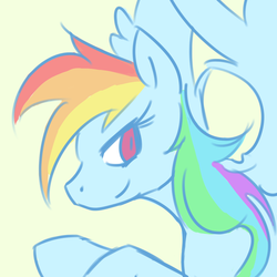 Size: 1000x1000 | Tagged: safe, artist:yuripaws, rainbow dash, g4, female, solo