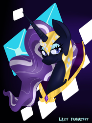 Size: 720x960 | Tagged: safe, artist:lazyfanartist, nightmare rarity, g4, female, helmet, solo