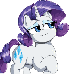 Size: 300x290 | Tagged: dead source, safe, artist:sirmasterdufel, rarity, g4, animated, female, solo